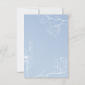 Blue Magnolia RSVP Karte (Rückseite)