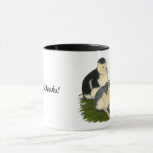Blue Magpie Ducklings Tasse (Zentrum)
