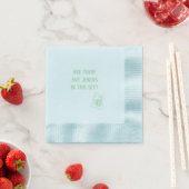 Blue Mah Jongg Napkins, Joker, Mah Jong Serviette (Beispiel)