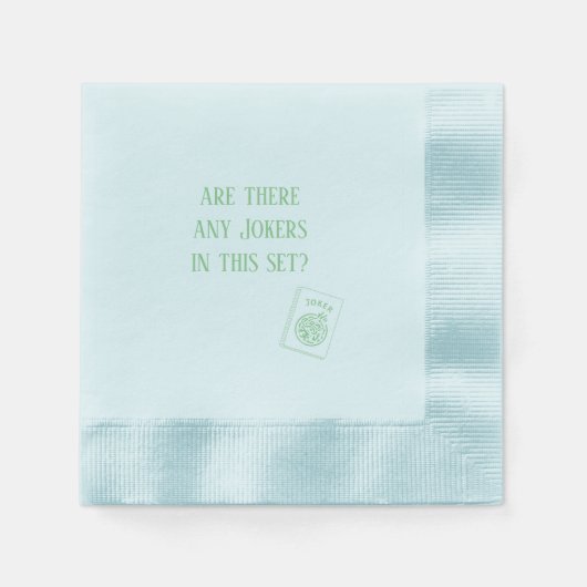 Blue Mah Jongg Napkins, Joker, Mah Jong Serviette (Vorderseite)