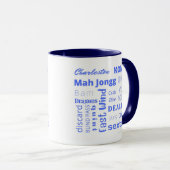 Blue Mahj 2 Töne Tasse (VorderseiteRechts)