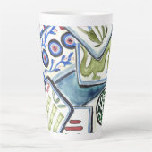 Blue Mahjong Tiles Milchtasse (Vorderseite)