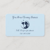 Blue Maid House Cleaning  QR Code Professional Visitenkarte (Vorderseite)