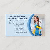 Blue Maid House Cleaning Services Janitorial Clean Visitenkarte (Vorderseite)