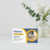 Blue Maid House Reinigungsdienste Janitorial Clean Visitenkarte (Stehend Vorderseite)