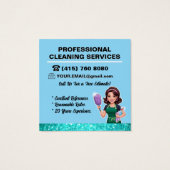 Blue Maid Janitorial Lady Reinigungsservice (Rückseite)