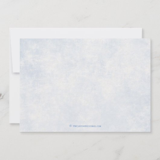 Blue Mairytale Wedding Save the Date (Rückseite)