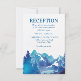 Blue Majestic Mountain Mitzvah Party Card Einladung