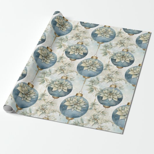 Blue Majesty Elegante Geschenkpapier (Ungerollt)