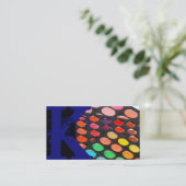 Blue Make up Artist Palette Business Card Visitenkarte (Stehend Vorderseite)