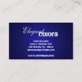 Blue Make up Artist Palette Business Card Visitenkarte (Rückseite)