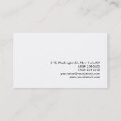 Blue Makeup Artist White Modern Business Card Visitenkarte (Rückseite)