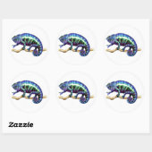 Blue Male Panther Chameleon Stickers (Blatt)