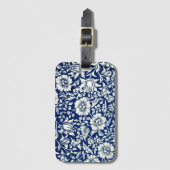 Blue Mallow, a William Morris pattern, Gepäckanhänger (Vorderseite Vertikal)