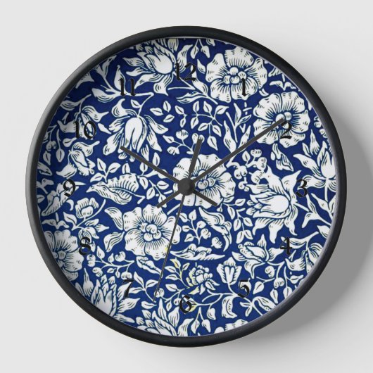 Blue Mallow, a William Morris pattern, Uhr (Vorderseite)