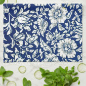 Blue Mallow, bekanntes Muster, Geschirrtuch (Gefaltet)