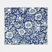 Blue Mallow, William Morris pattern, Fleecedecke (Vorderseite (Horizontal))