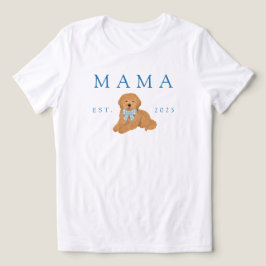 Blue Mama Golden Doodle Puppy Birthday Tri-Blend Shirt