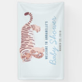 Blue Mama Tiger & Cub Baby Duschbanner Banner (Vertikal)