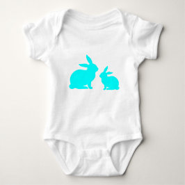 Blue Mama und Baby Bunny Baby Bodysuit Baby Strampler
