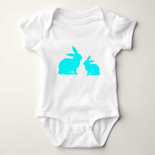 Blue Mama und Baby Bunny Baby Bodysuit Baby Strampler (Vorderseite)