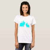 Blue Mama und Baby Bunny T-Shirt (Vorne ganz)