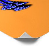 Blue Mammoth Skeleton Poster (Ecke)