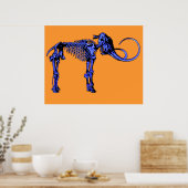 Blue Mammoth Skeleton Poster (Küche)