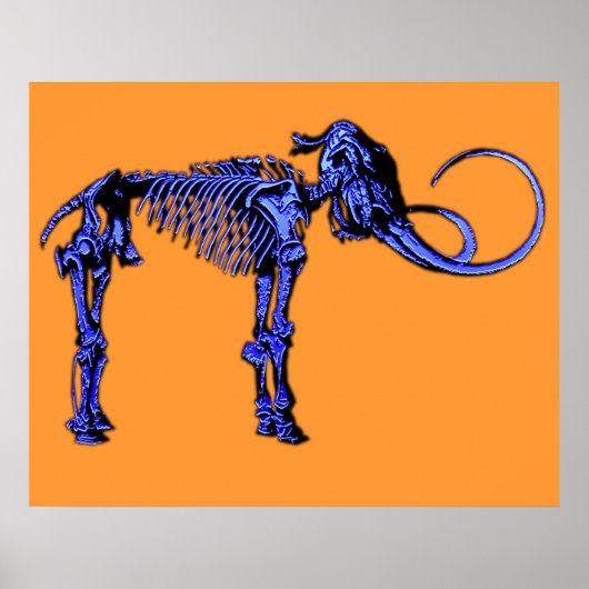 Blue Mammoth Skeleton Poster (Vorne)