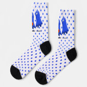 Blue Man Ghosts Halloween Socken (Linkes Detail)