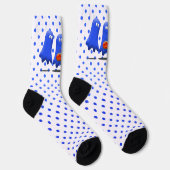 Blue Man Ghosts Halloween Socken (Rechts)