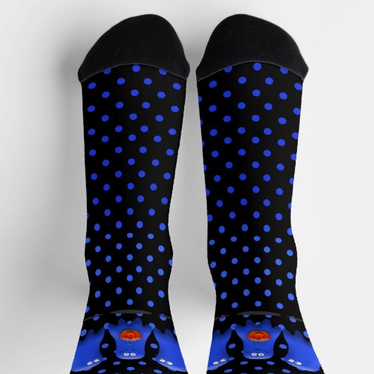 Blue Man Ghosts Halloween Socken (Oben)