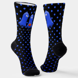 Blue Man Ghosts Halloween Socken