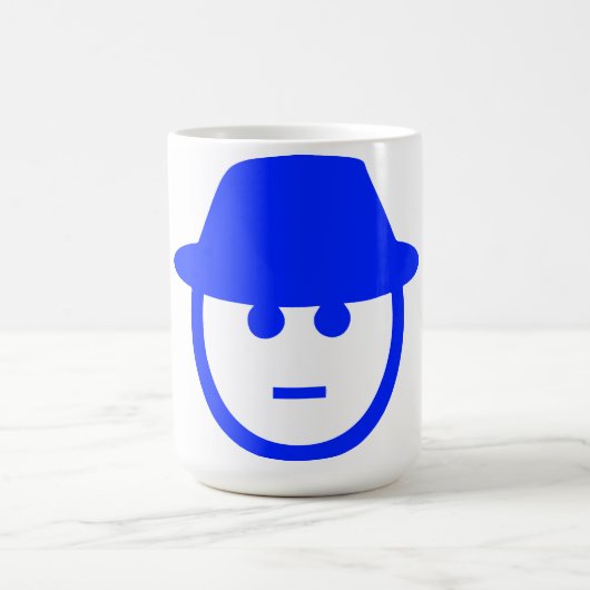 Blue Man Illustration Coffee Tasse (Mittel)