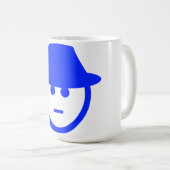 Blue Man Illustration Coffee Tasse (VorderseiteRechts)