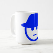 Blue Man Illustration Coffee Tasse (Vorderseite Links)