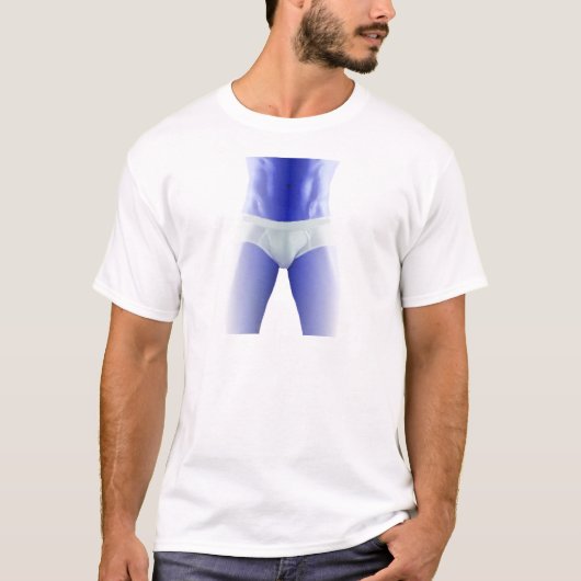 Blue Man in Underwear T-Shirt (Vorderseite)