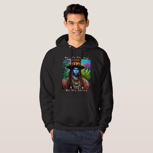 Blue Man mit Majestic Dreadlocks Fleece Hoodie (Vorne ganz)