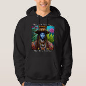 Blue Man mit Majestic Dreadlocks Fleece Hoodie (Vorderseite)