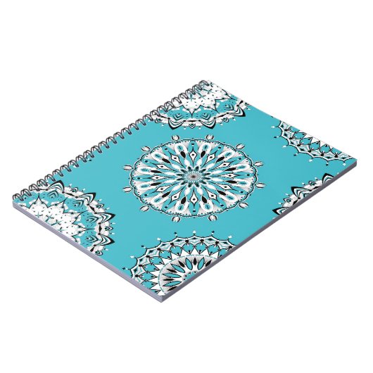 Blue Mandala 2 Spiral Notebook Notizblock (Linke Seite)