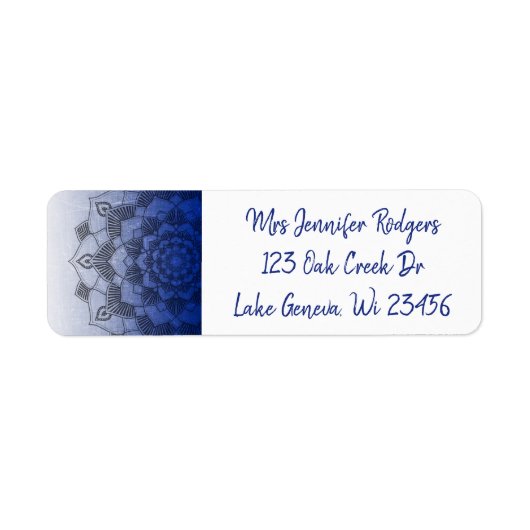 Blue Mandala Abstrakt (Vorne)