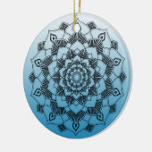 Blue Mandala Abstrakt Schöne Weihnachten Keramik Ornament (Links)