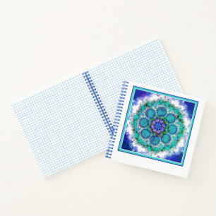 Blue Mandala Art Notizblock