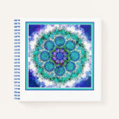 Blue Mandala Art Notizblock (Vorderseite)