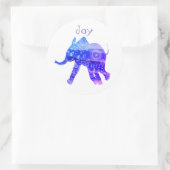Blue Mandala Baby Elephant Joy Sticker (Tasche)