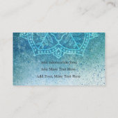 Blue Mandala Business Card Visitenkarte (Rückseite)
