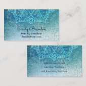 Blue Mandala Business Card Visitenkarte (Vorne/Hinten)