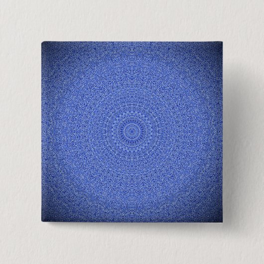 Blue Mandala Button (Vorderseite)