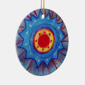 Blue Mandala Circle Ornament (Rechts)