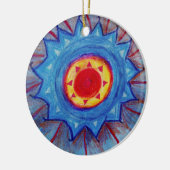 Blue Mandala Circle Ornament (Links)